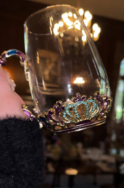 Księżniczkowa szklanka do herbaty z łyżeczką