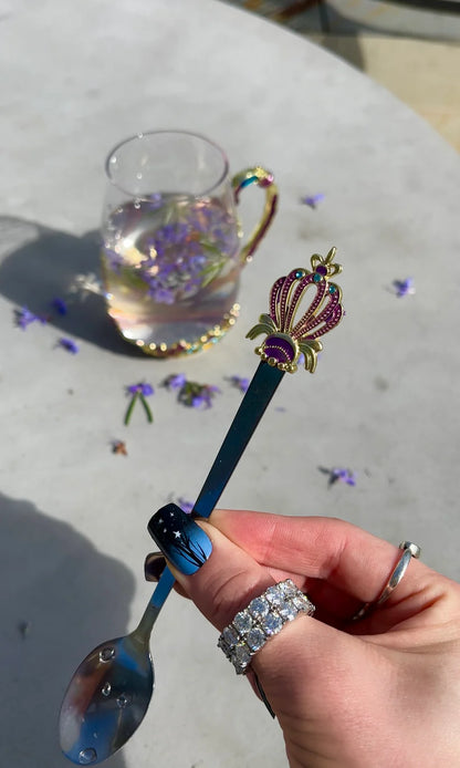 Księżniczkowa szklanka do herbaty z łyżeczką